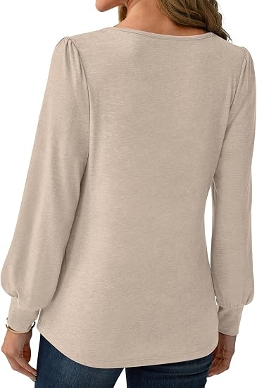 Loose Fit V-Neck Work Blouse