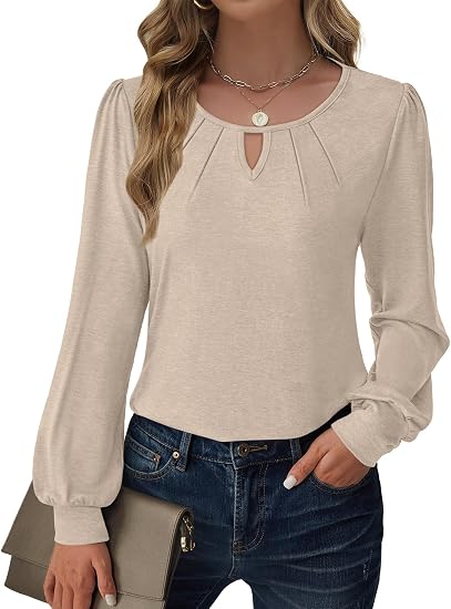Loose Fit V-Neck Work Blouse