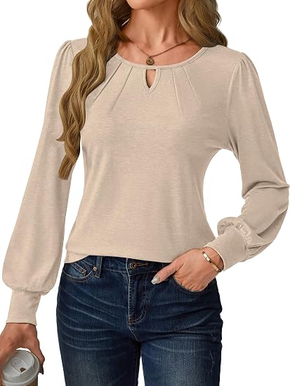 Loose Fit V-Neck Work Blouse
