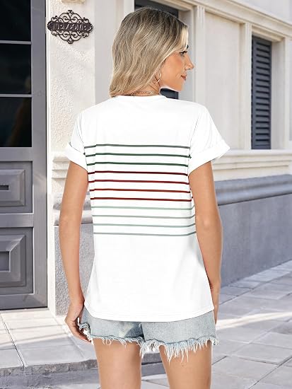 Striped Dolman Sleeve Summer Top